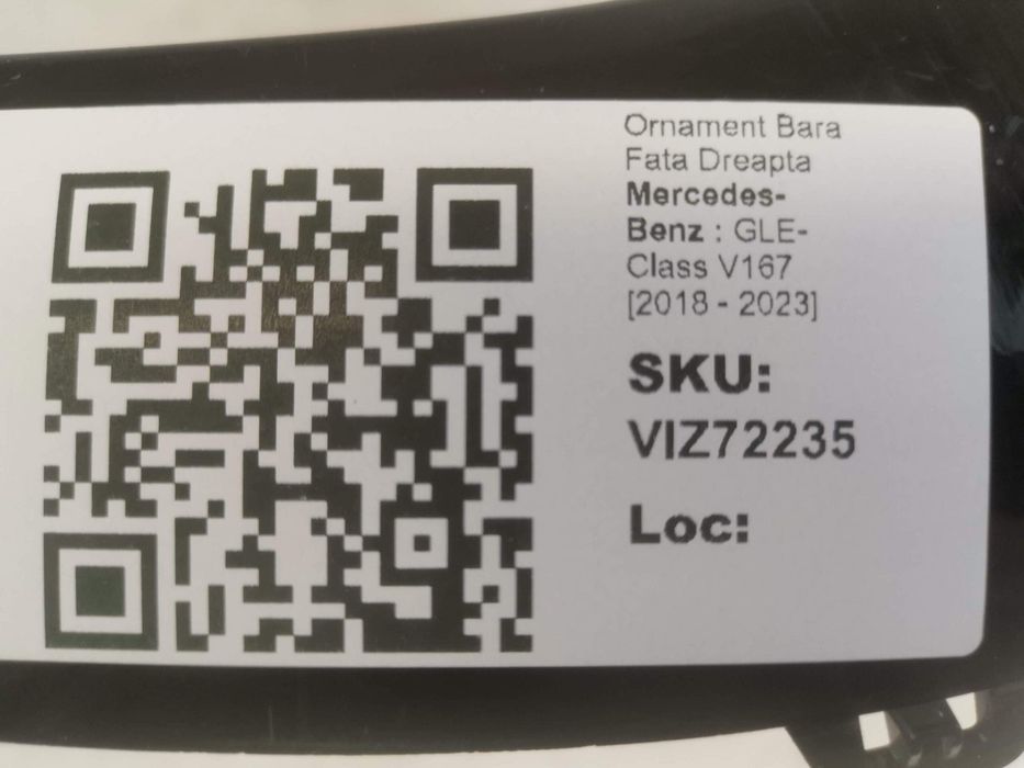Ornament Bara Fata Dreapta Mercedes-Benz  GLE-Class V167 2018 2019 202