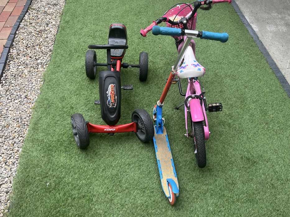 Bicicleta + trotineta+ kart cu pedale ( copii-3-7 ani )