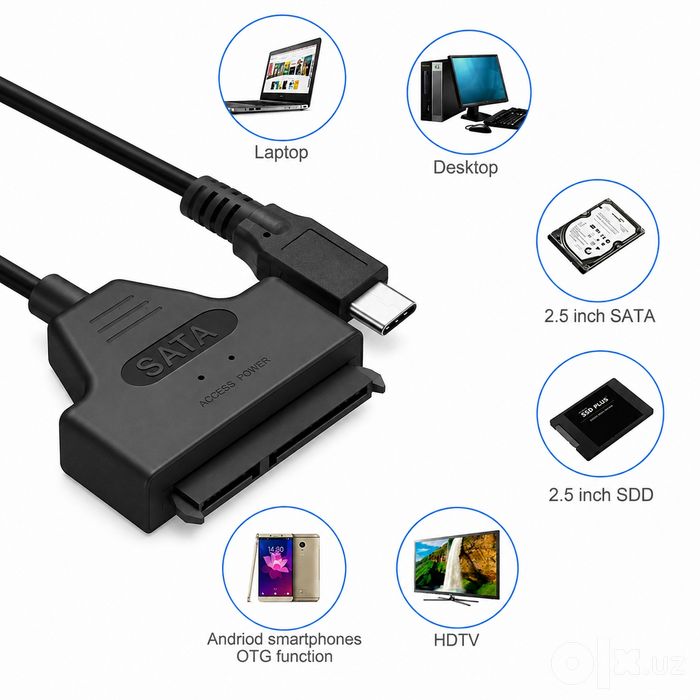 # Type C to SATA 2,5"/3,5" SSD DTech DT-5037A Adapter SSD Адаптер