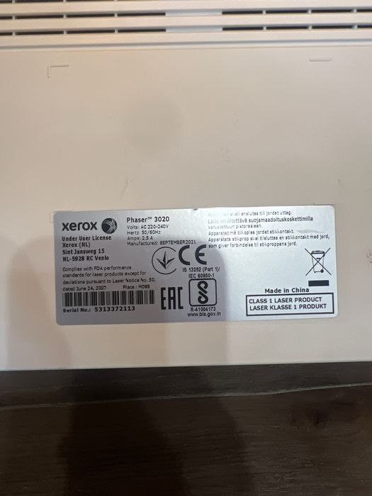 Продам принтер Xerox Phaser 3020