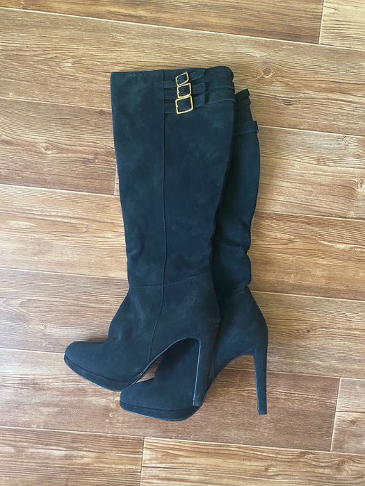 Сапоги замшевые демисезонные