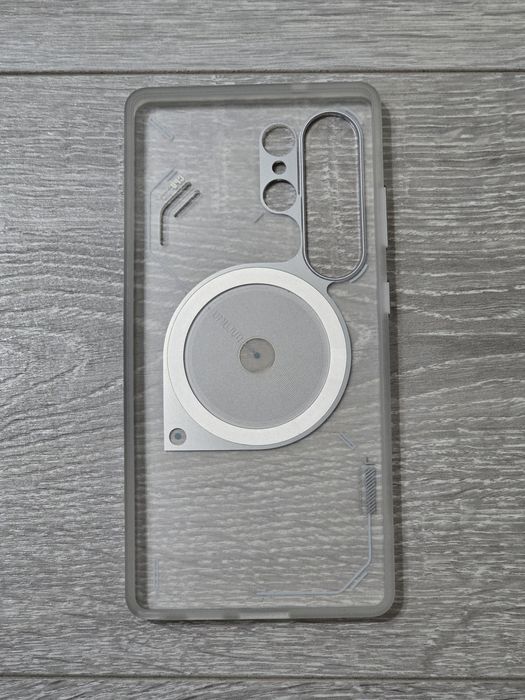 Husă magnetică Samsung Galaxy S25 Ultra IMD – răcire pasivă, alb trans