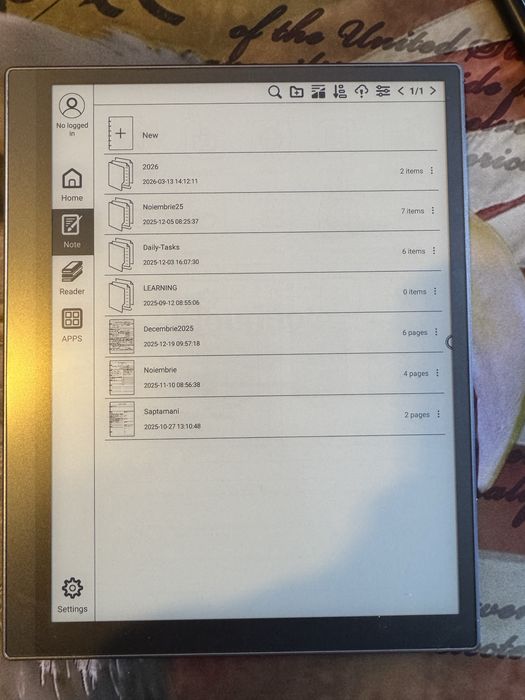 Tableta E-ink Kloudnote Slim 10.3 ca reMarkable Boox