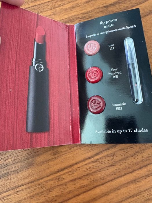 Червила червени Giorgio Armani и Lancome