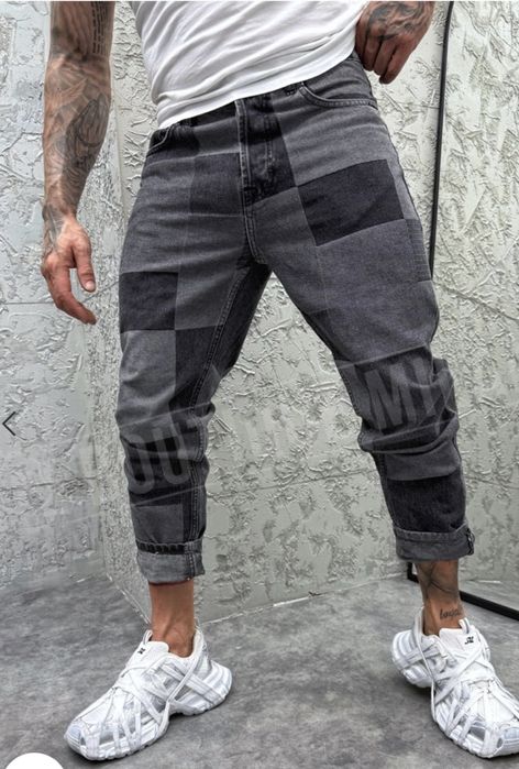 Мъжки двуцветни дънки