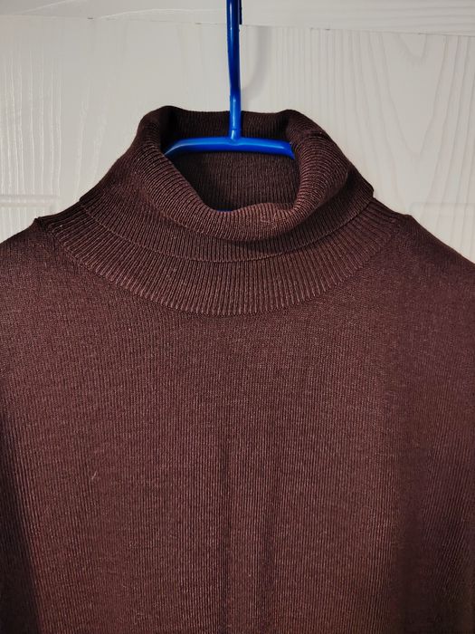 Дълга рокля с поло Бордо 2XL