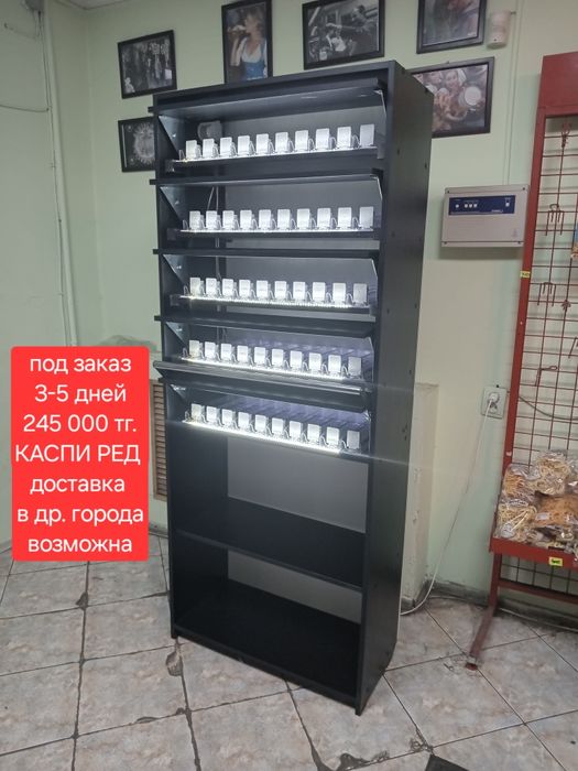 Сигаретный шкаф витрина темекі сигаретный стеллаж шкаф полка мебель