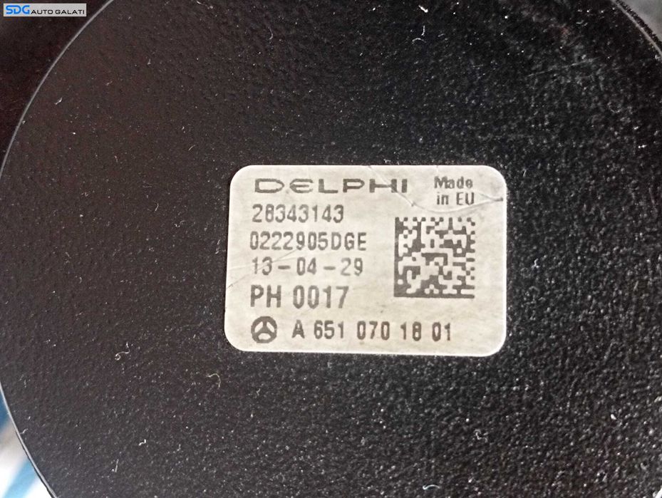 Pompa Inalta Presiune Mercedes SLK R172 250 2.2 CDI 2012 - 2024 Cod A6510701801 [M7769]