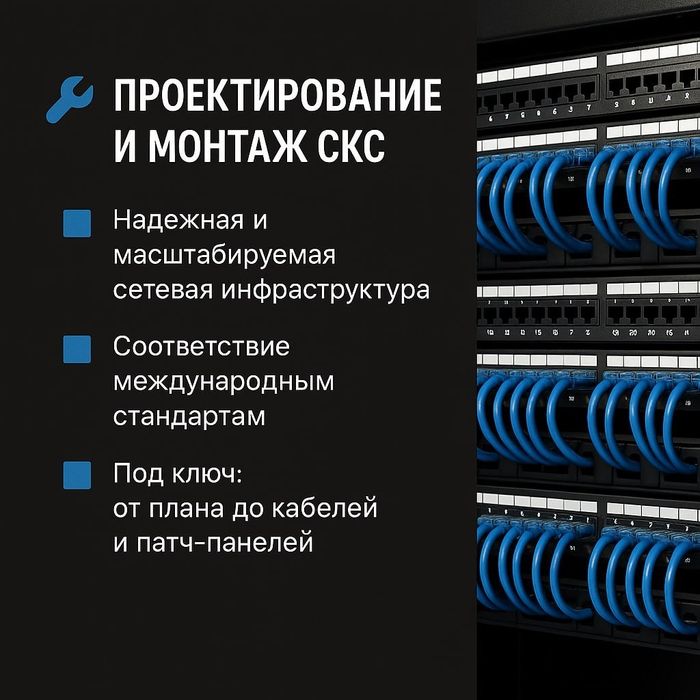 Проектирование и монтаж СКС — под ключ

Хотите, чтобы ваша сетевая