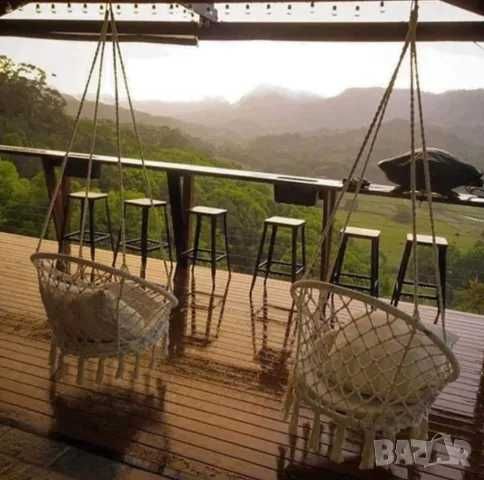 Висяща люлка хамак в черен или бял цвят до 150кг.