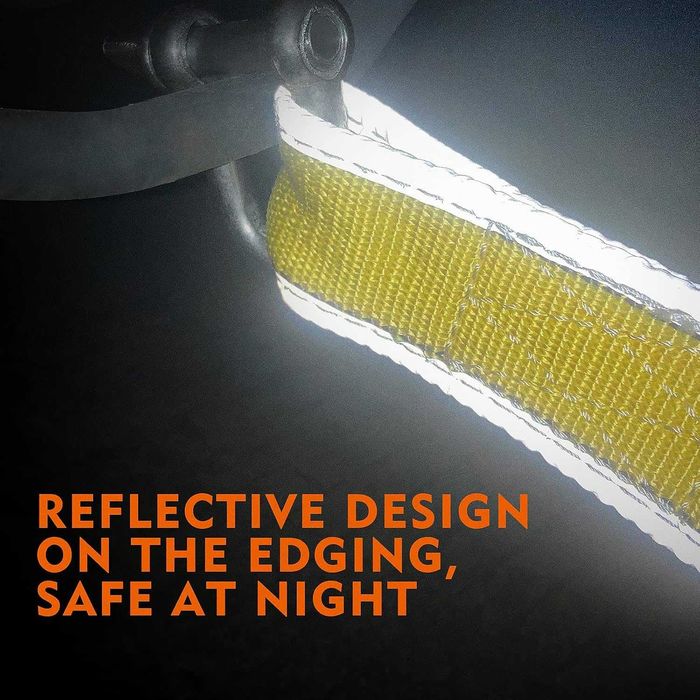 здраво въже за теглене, 9 т, 5м, 2 куки, ръкавици, светлоотразително