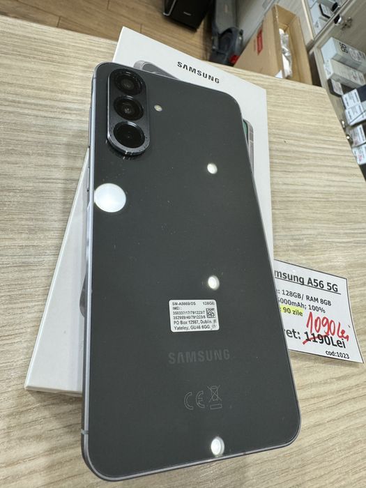 telefon Samsung A56 5G 128GB/8gb ram, impecabil, baterie 100%