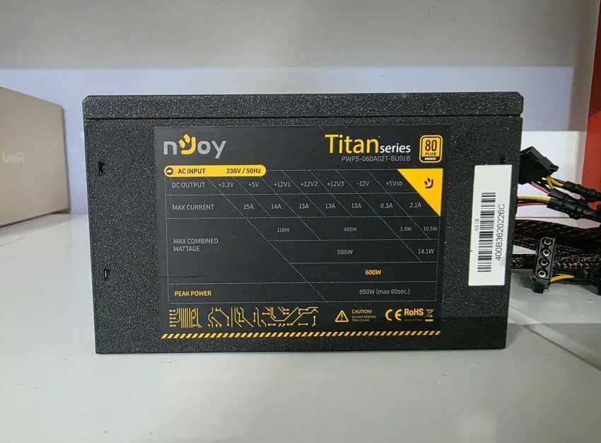 Sursa PC nJoy + FSP - 500W Real Power 80 Plus Bronze