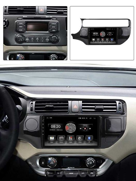 Навигация Двоен дин Мултимедия за KIA RIO 2012 Android 2 DIN  Киа Рио