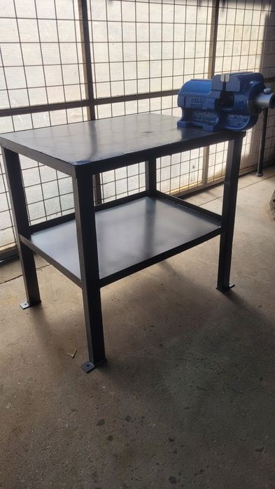 banc lucru masa metalica sudura solida batut fier tabla otel groasa 4