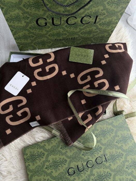 Esarfa Gucci Fringed Wool