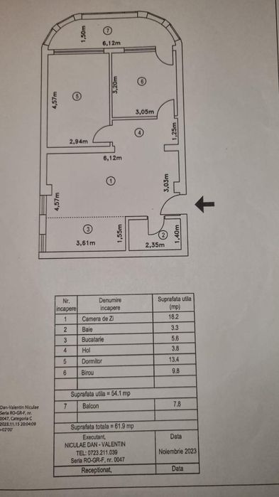 Apartament 3 camere Bragadiru