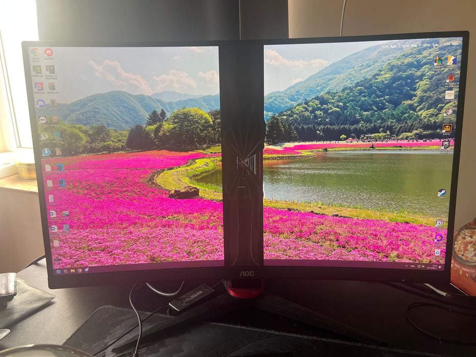 AOC CQ27G2SE 27” QHD 165 Hz, счупена матрица