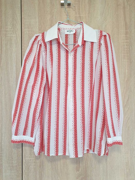 Camasa alba cu dungi rosii, marimea S