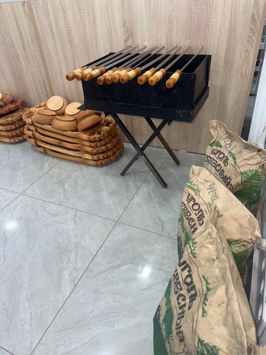 Астау, мангалы и шампуры
