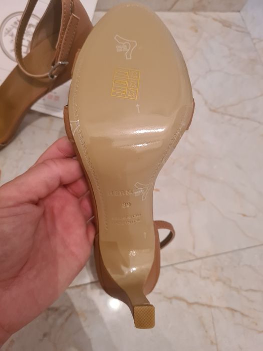 Sandale Hermes maro bej 39 NOI