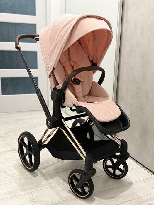 Като нова! Количка Cybex Priam 4 Peach pink, Rose gold frame