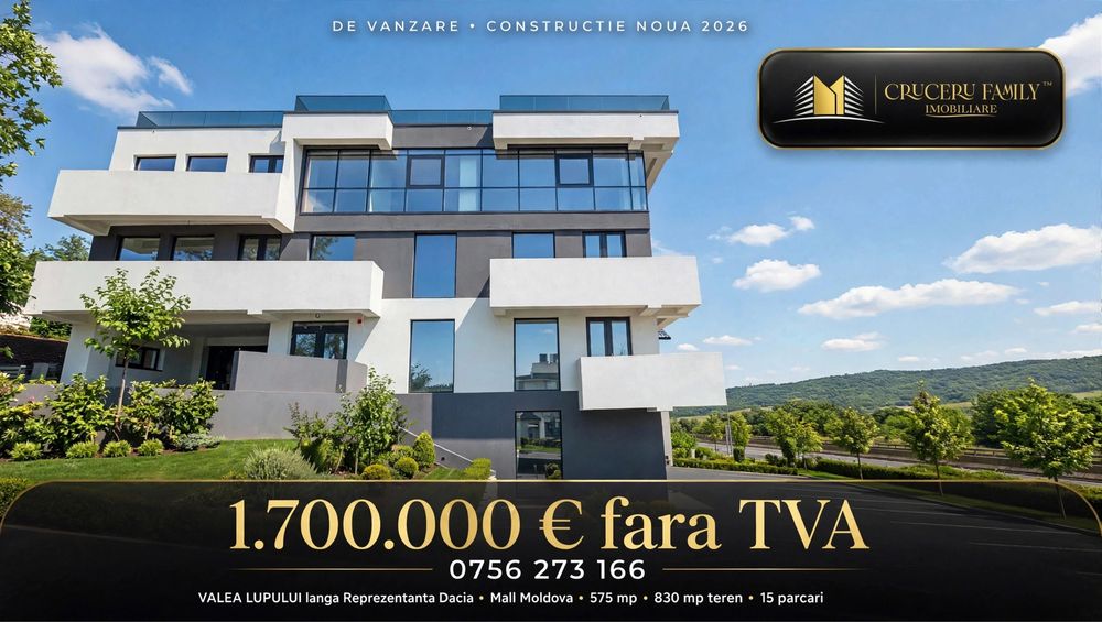 Cladire cu destinație  spațiu comercial și spații birouri în Valea Lupului lângă Reprezentanța Dacia / Mall Moldova