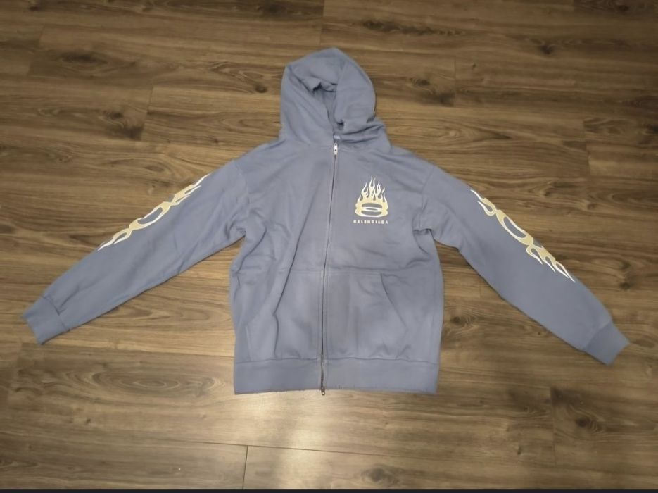 Hanorac Balenciaga Flames Zip-up