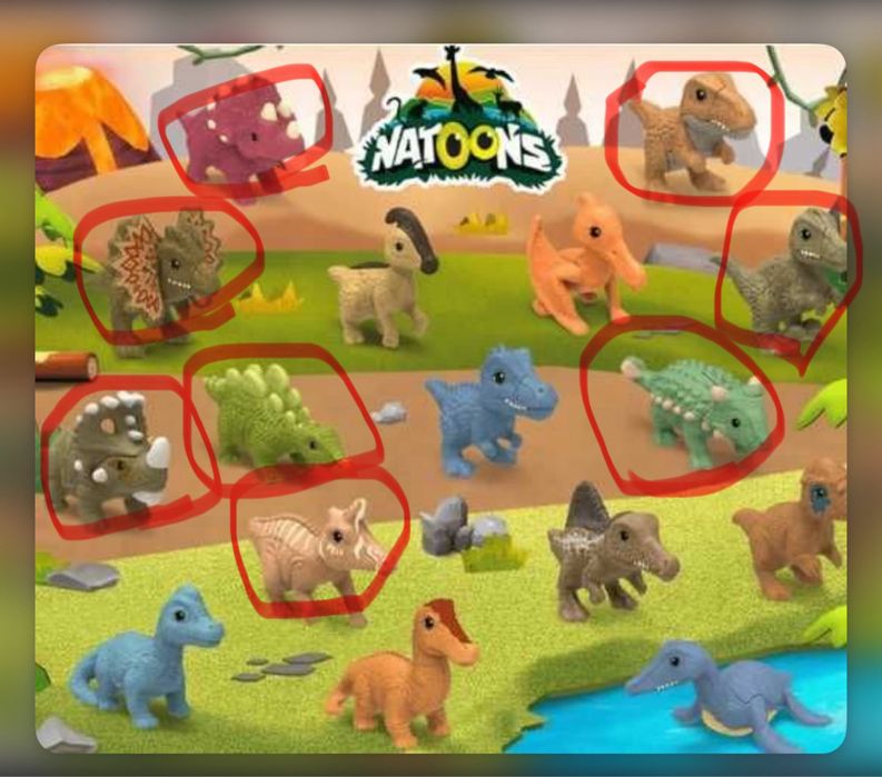 Киндеры динозавры обмен