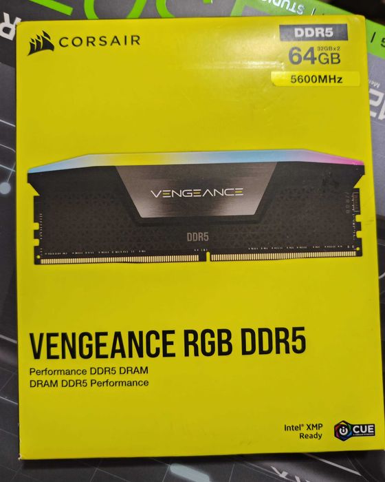 CORSAIR VENGEANCE 64GB (2x32GB) DDR5, 5600 MHZ, CL 40, 1.25V XMP 3.0