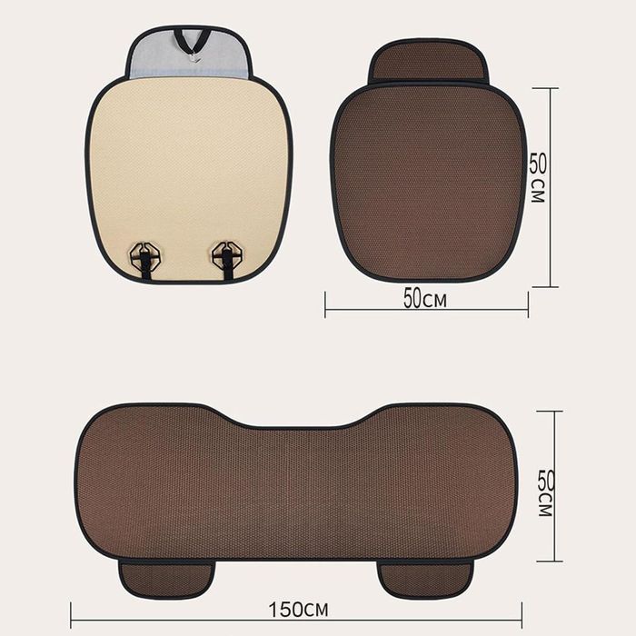 Калъф за автомобилна седалка Дишаща Сива Протекторна подложка 3в1