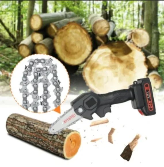 Доставка есть Мини-пила аккумуляторная цепная Mini Electric Chainsaw