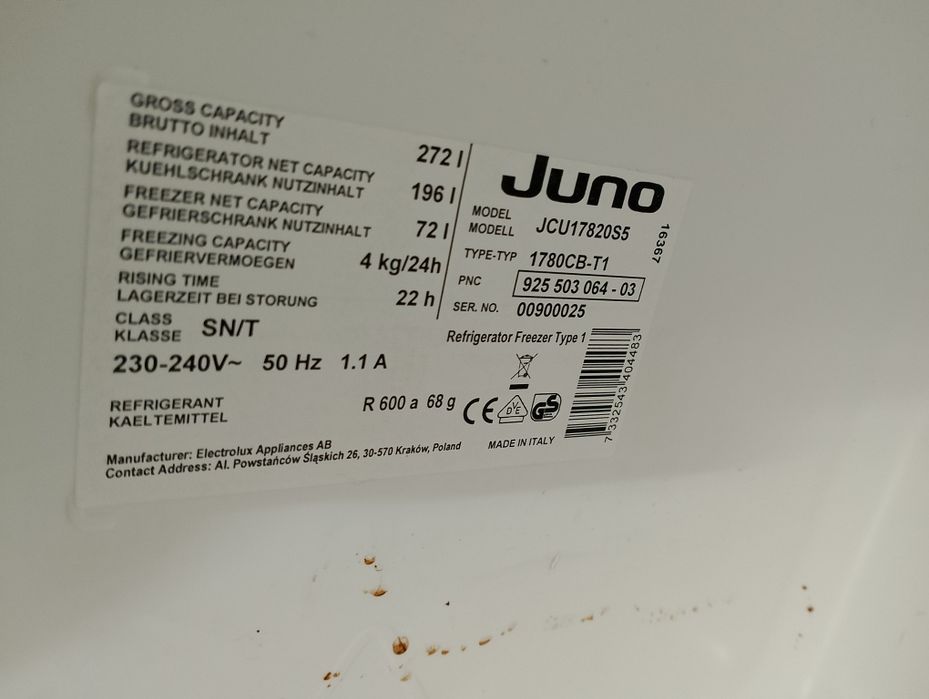 Хладилник с фризер JUNO