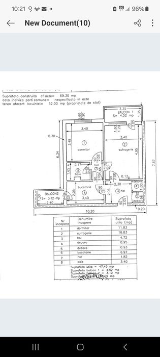 Apartament 2 camere, nord, Cameliei