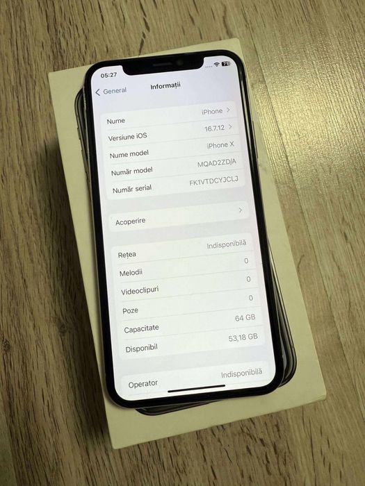 Vand Sau Schimb IPhone X Silver 64Gb Neverlocked