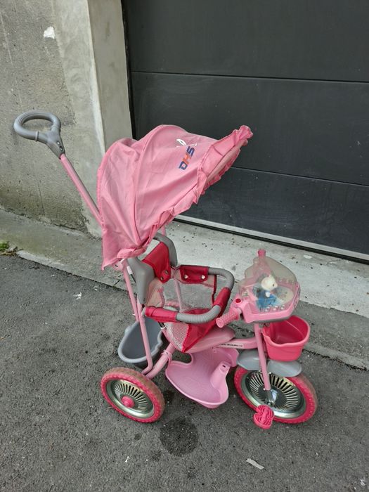 Tricicletă pentru copii DHS Merry Ride, de culoare roz