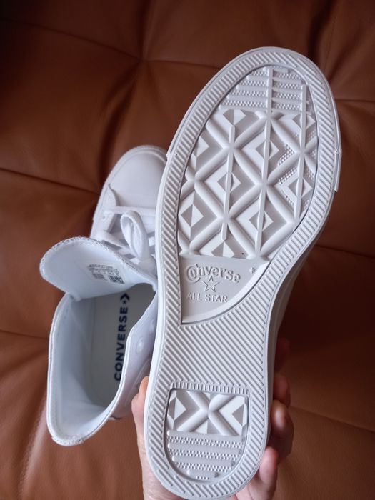 Tenisi PIELE Converse mid-high albi