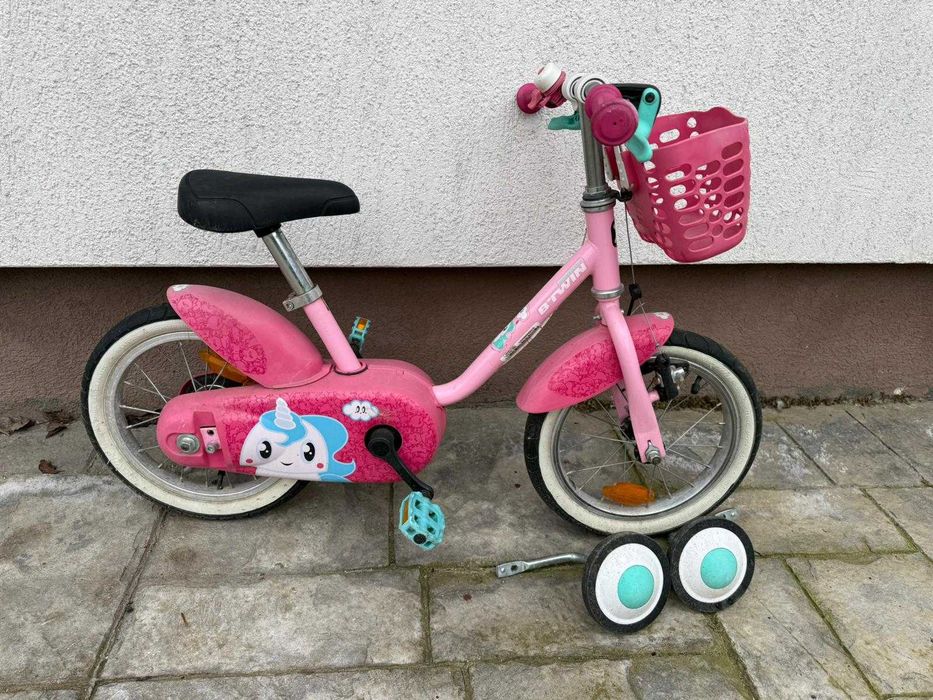 Vand bicicleta pentru copii 2 - 6 ani cu roti ajutatoare - roz fete