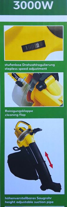 MULTIFUNCȚIONALĂ 3000 W pentru grădina NOUĂ - GERMANIA - 299 Lei