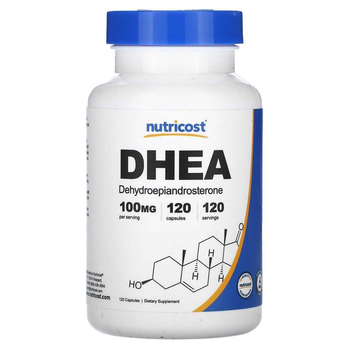 Nutricost, ДГЭА [DHEA], 100 мг, 120 капсул