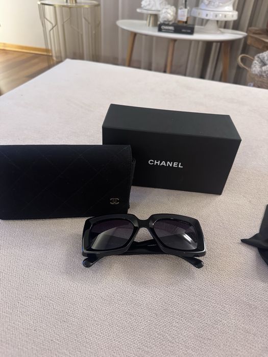 Chanel Orginial големи черни очила слънчеви