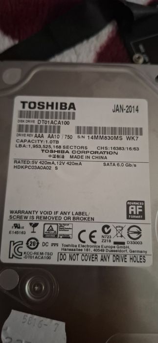 HDD Toshiba 1 TB