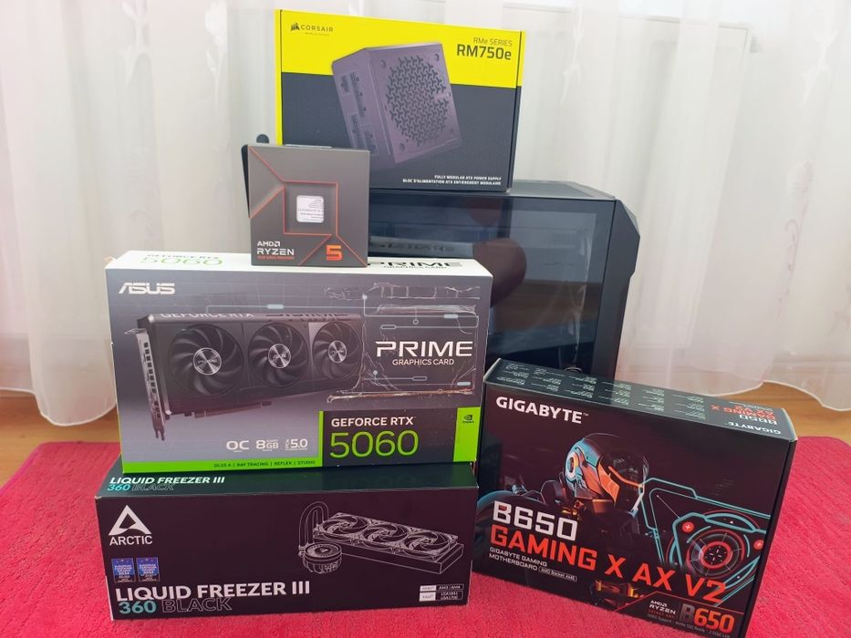Vând PC Gaming AMD Ryzne 5 7600x +RTX 5060 +16gb DDR5
