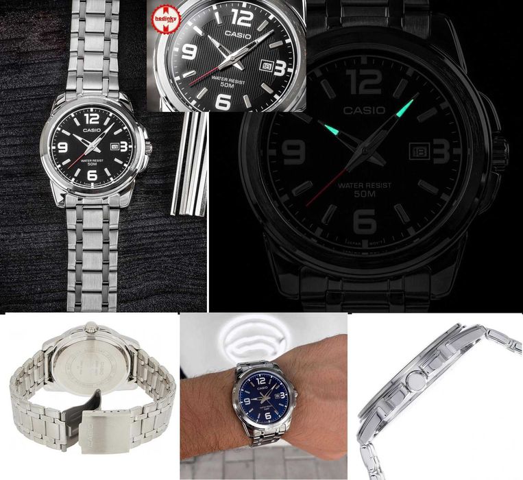 Casio MTP-1314PD-1AVEF мъжки часовник, стоманена гривна, 50M водоустойчив