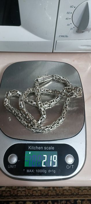 Цепь серебряная лисий хвост