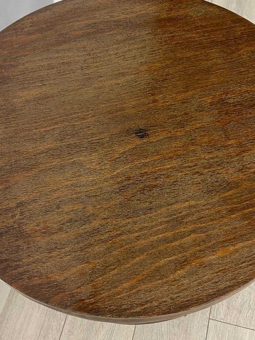 Masă Rotundă Vintage din Lemn 60X67 cm; Măsuță Cafea