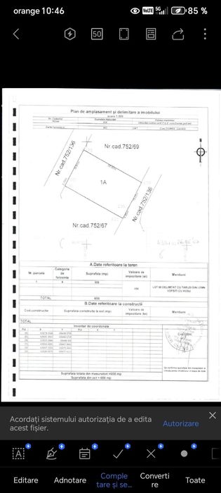 Teren intravilan Hlincea Mănăstirea Cetățuia 790mp | 2 deschideri