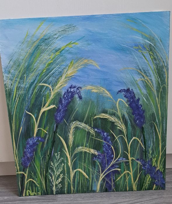 Картина полевые цветы лаванда поле