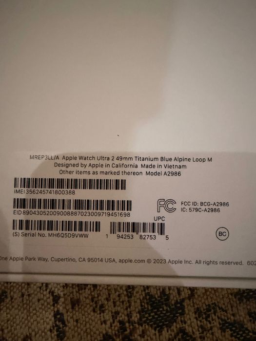 Apple Watch Ultra 2 49mm Titanium Blue