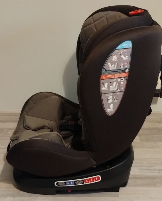 Стол за кола 0-36кг. KIKKA BOO ARMADILLO 360° ISOFIX BROWN
